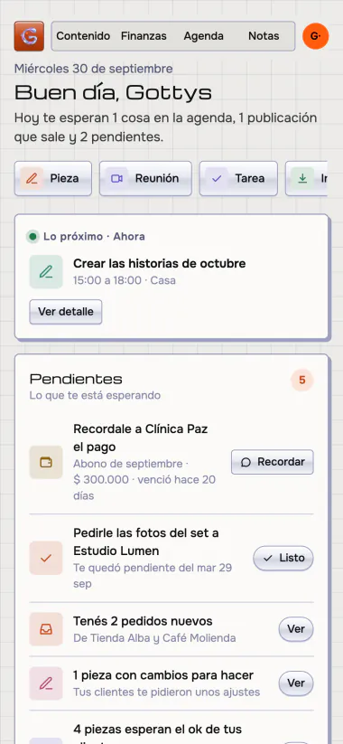 Gott en el celular, estilo Y2K.